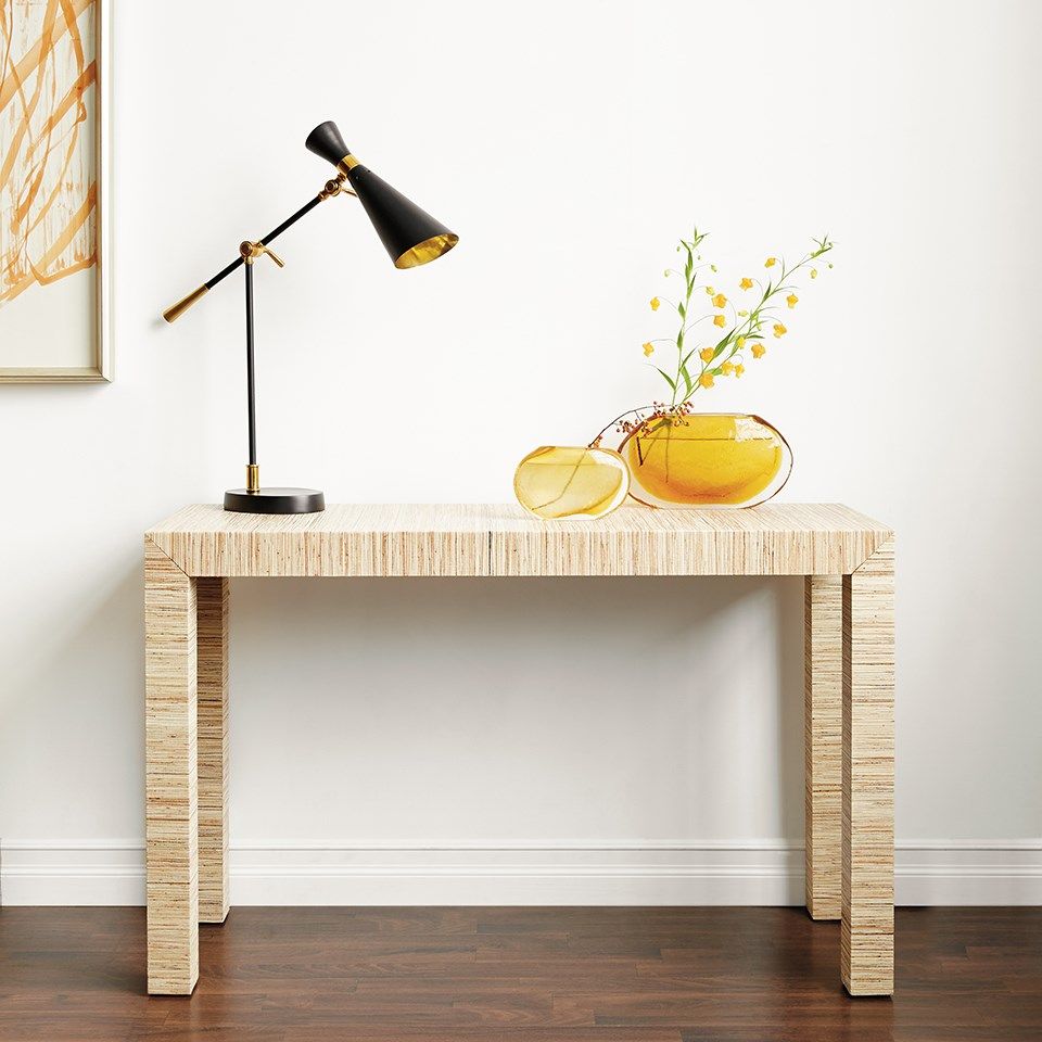 four hands parsons console table natural styled
