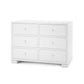 Bungalow 5 Frances Extra Large 6 Drawer Chest White FRA-250 Angle