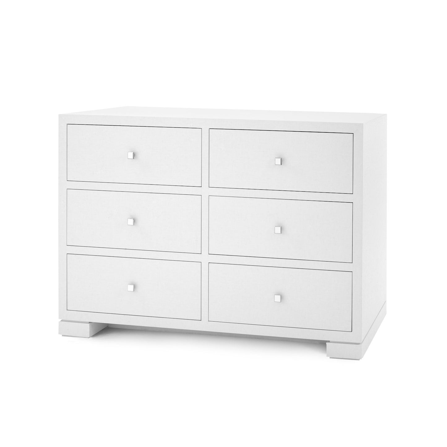 Bungalow 5 Frances Extra Large 6 Drawer Chest White FRA-250 Angle
