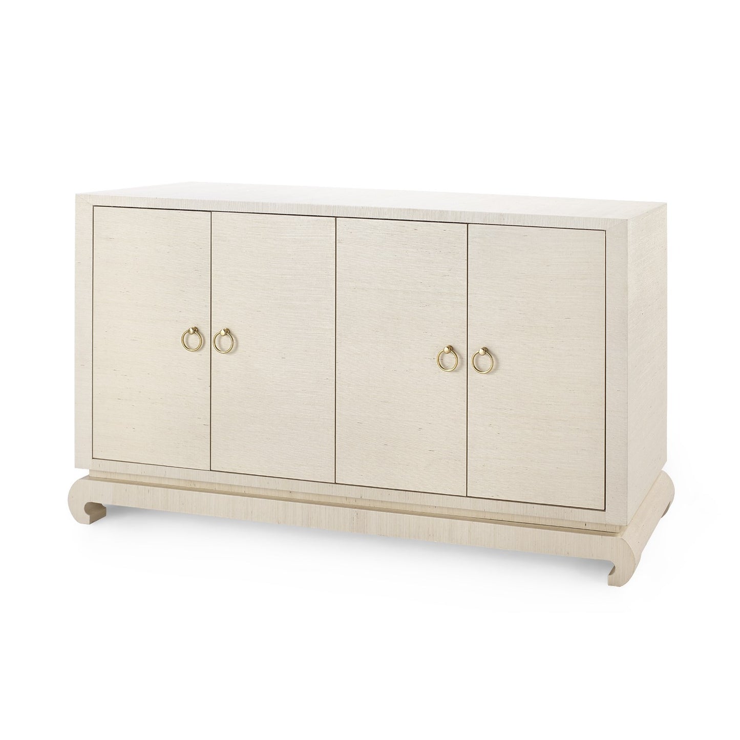 Bungalow 5 Meredith 4 Door Cabinet Natural MNG-450-64 Angle
