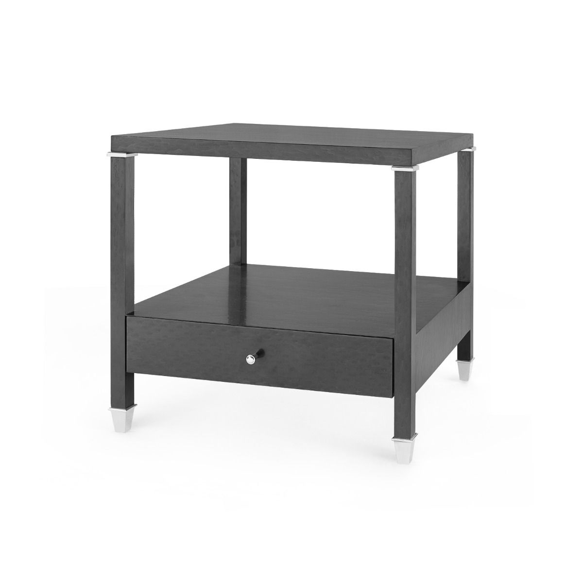 bungalow 5 alessandra one drawer side table black