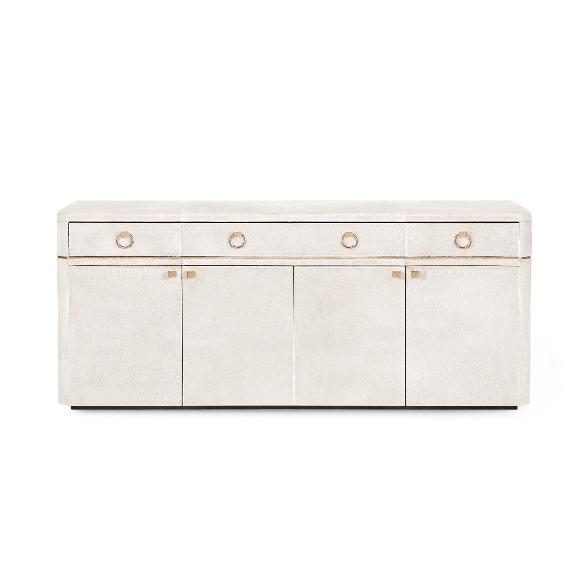 bungalow 5 andre three drawer 4 door cabinet white