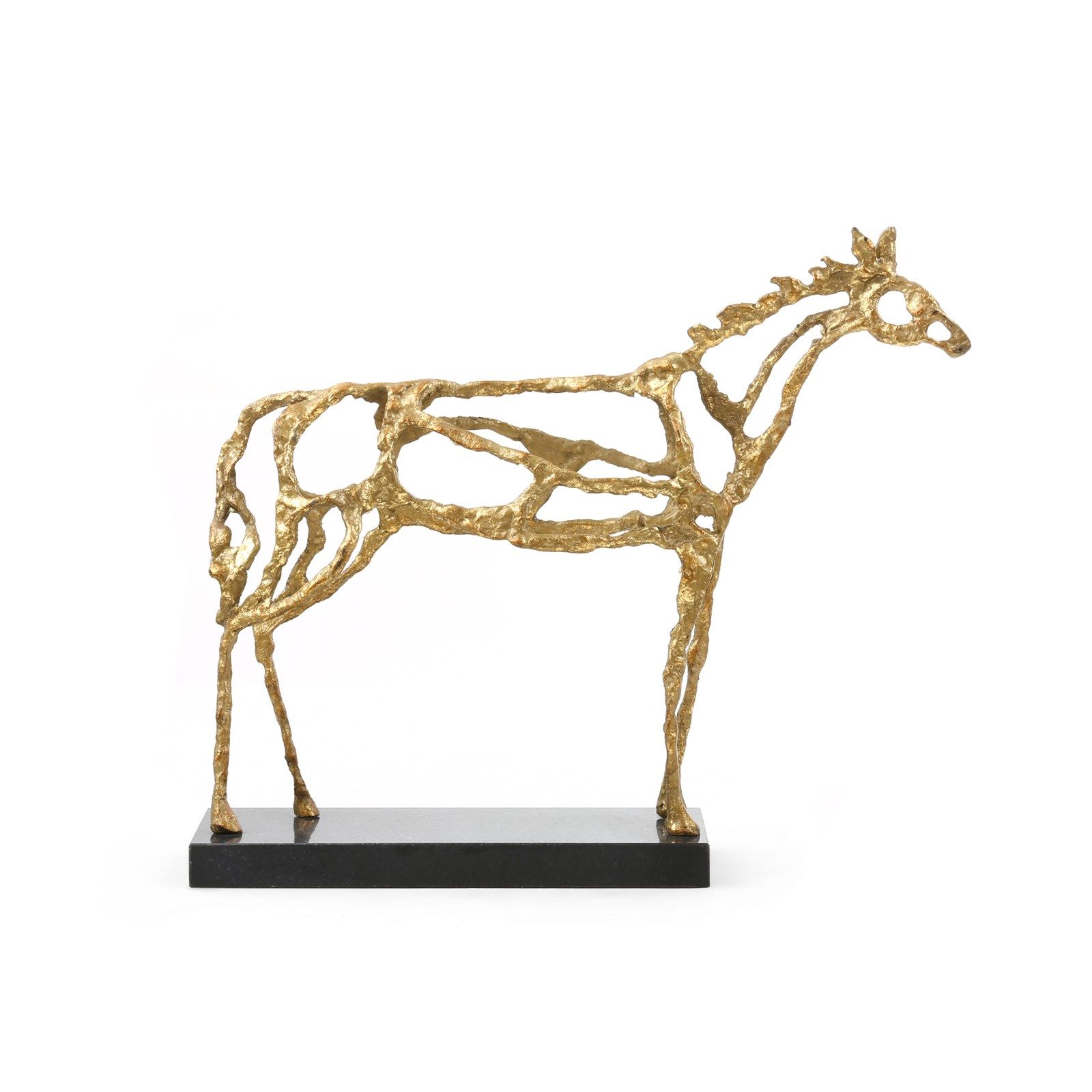 bungalow 5  Arabian horse statue gold right