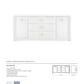 bungalow 5 audrey 3 drawer two door cabinet white tearsheet