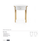 bungalow 5 bodrum side table white tearsheet