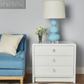 Bungalow 5 Bryant 3 Drawer Side Table White