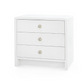 Bungalow 5 Bryant 3-Drawer Side Table White Dresser Gold