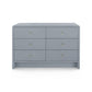 bungalow 5 bryant linen extra large 6 drawer chest gray