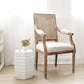 bungalow 5 burma stool side table white styled in room