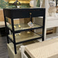 bungalow 5 caanan 1 drawer side table midnight blue angle market