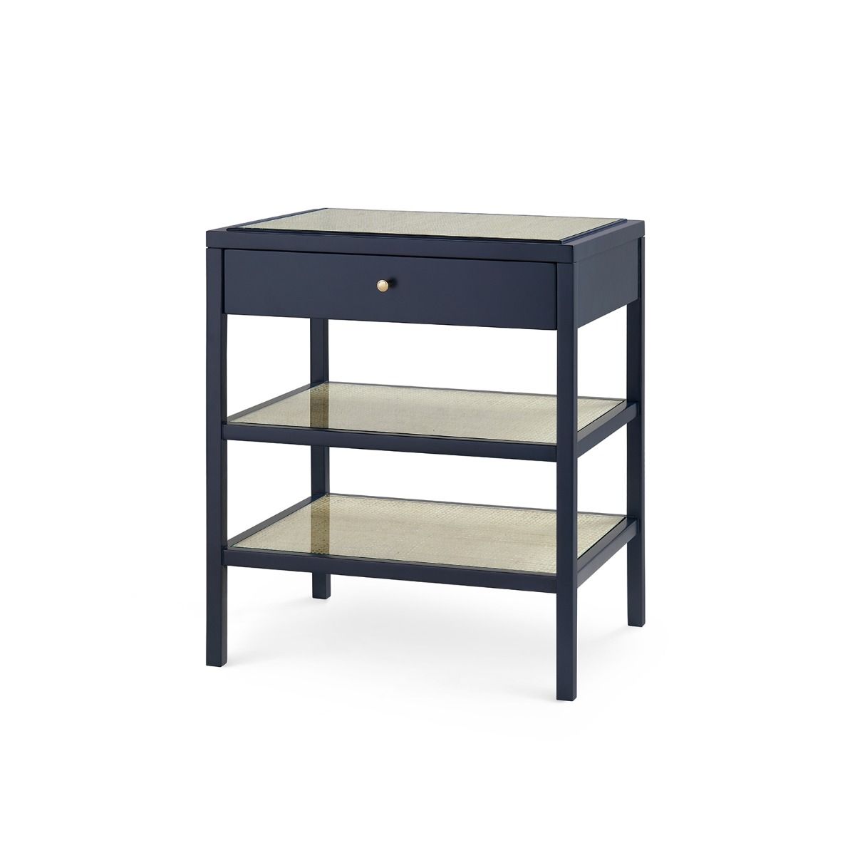 bungalow 5 caanan 1 drawer side table midnight blue angle