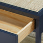 bungalow 5 caanan 1 drawer side table midnight blue open