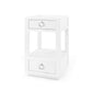 bungalow 5 camilla two drawer side table white