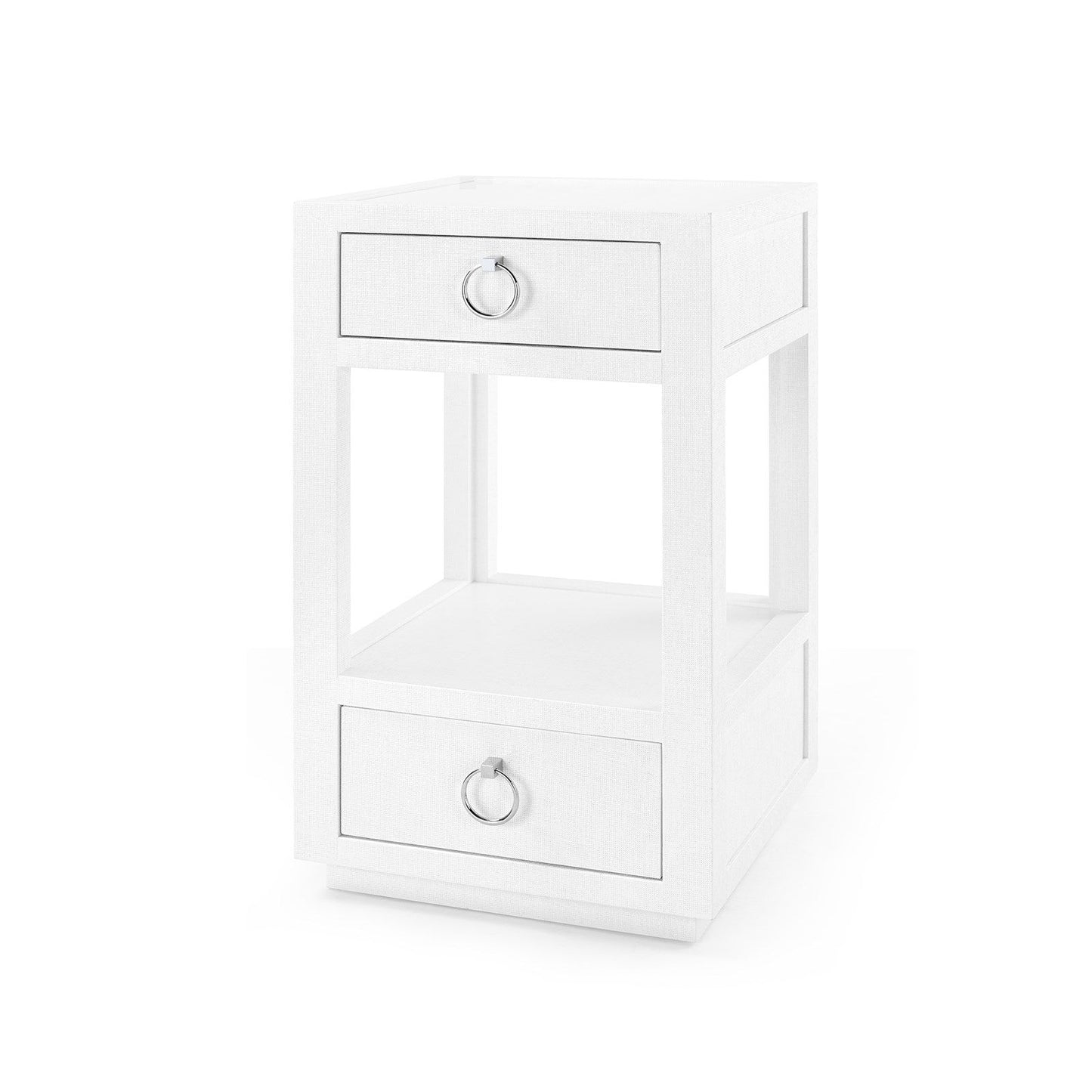 bungalow 5 camilla two drawer side table white