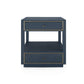 bungalow 5 carmen 2 drawer side table navy blue front