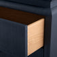 bungalow 5 elina 3 drawer side table navy blue drawer