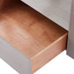 bungalow 5 gavin one drawer side table taupe grey drawer open