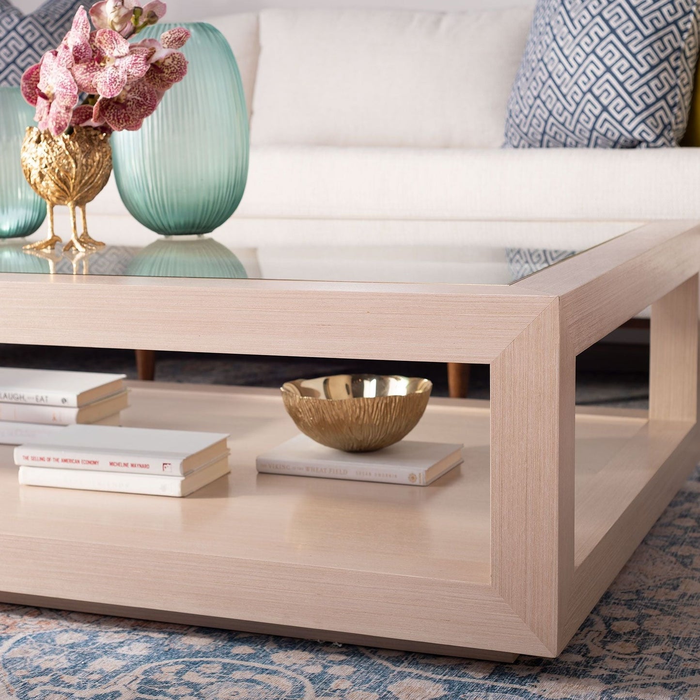 bungalow 5 gavin rectangle coffee table blanched oak styled