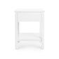 bungalow 5 harlow one drawer side table white back