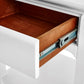 bungalow 5 harlow one drawer side table white drawer open