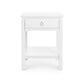bungalow 5 harlow one drawer side table white front