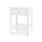 bungalow 5 harlow one drawer side table white