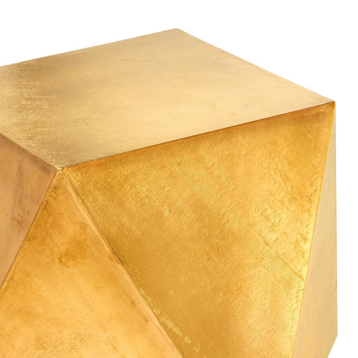 bungalow 5 hedron side table brass top