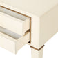 bungalow 5 hunter two drawer side table ivory