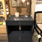 bungalow 5 francis side table navy blue shown in room