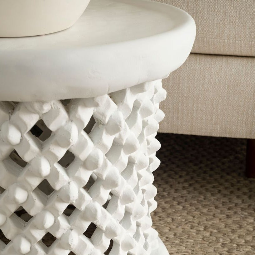 bungalow 5 kano side table white detail