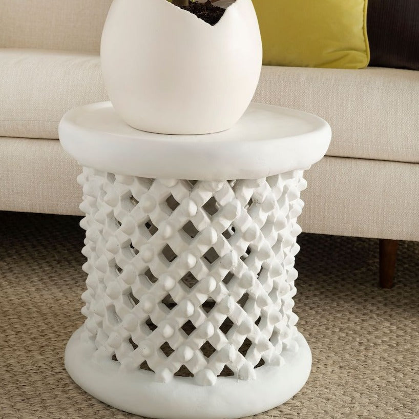 bungalow 5 kano side table white top styled