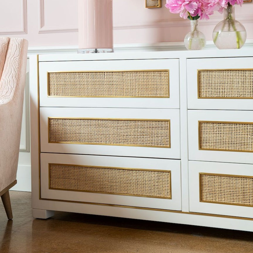 White wicker chest of deals drawers for sale