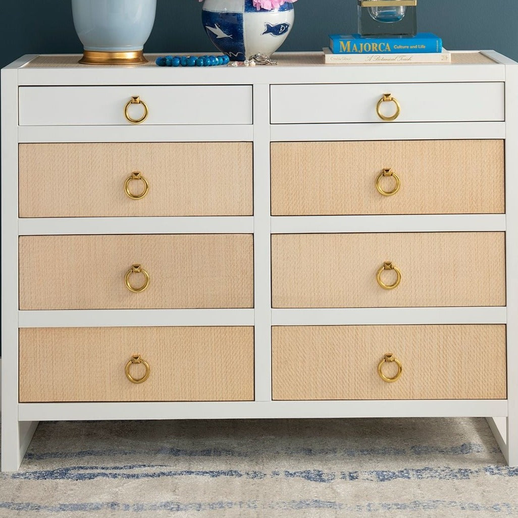 bungalow 5 mallet 8 drawer dresser front styled