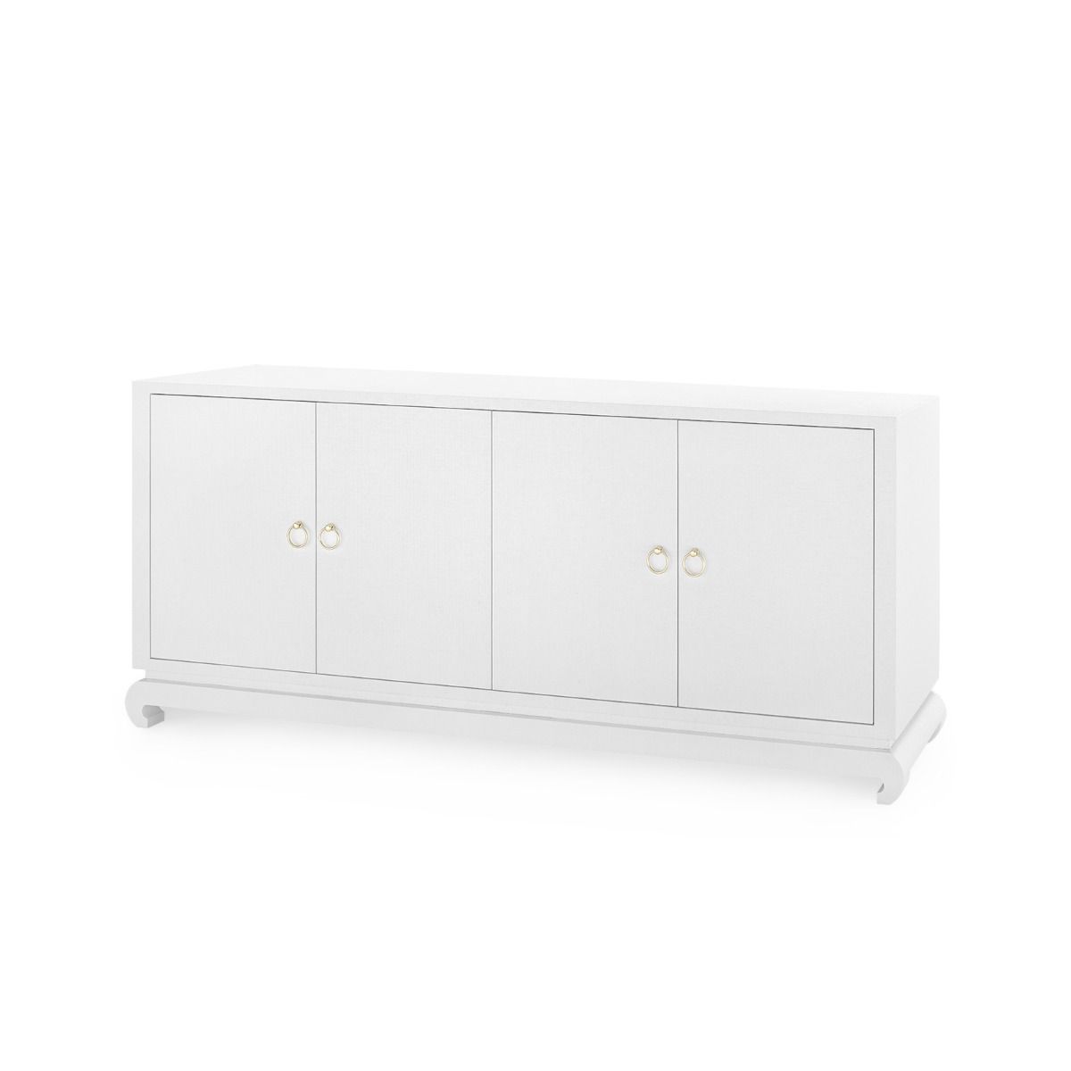bungalow 5 meredith extra large 4 door cabinet white angle