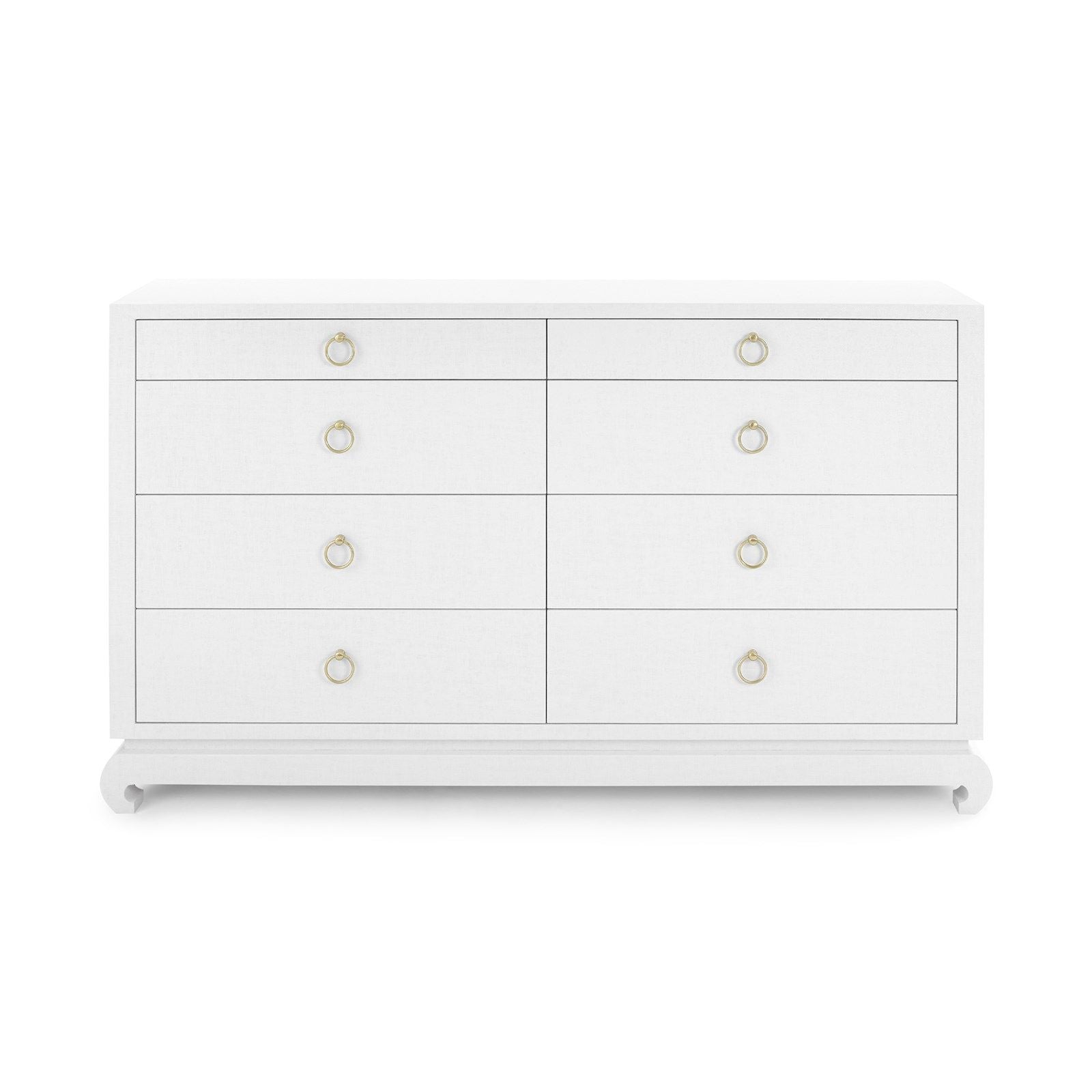 Villa & House Ming Extra Large 8 Drawer Dresser Chiffon White Lacquered Grasscloth CLAYTON GRAY HOME Villa & House Ming Extra Large 8 Drawer Dresser Chiffon White Lacquered Grasscloth CLAYTON GRAY HOME