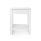 bungalow 5 morgan 1 drawer side table white front