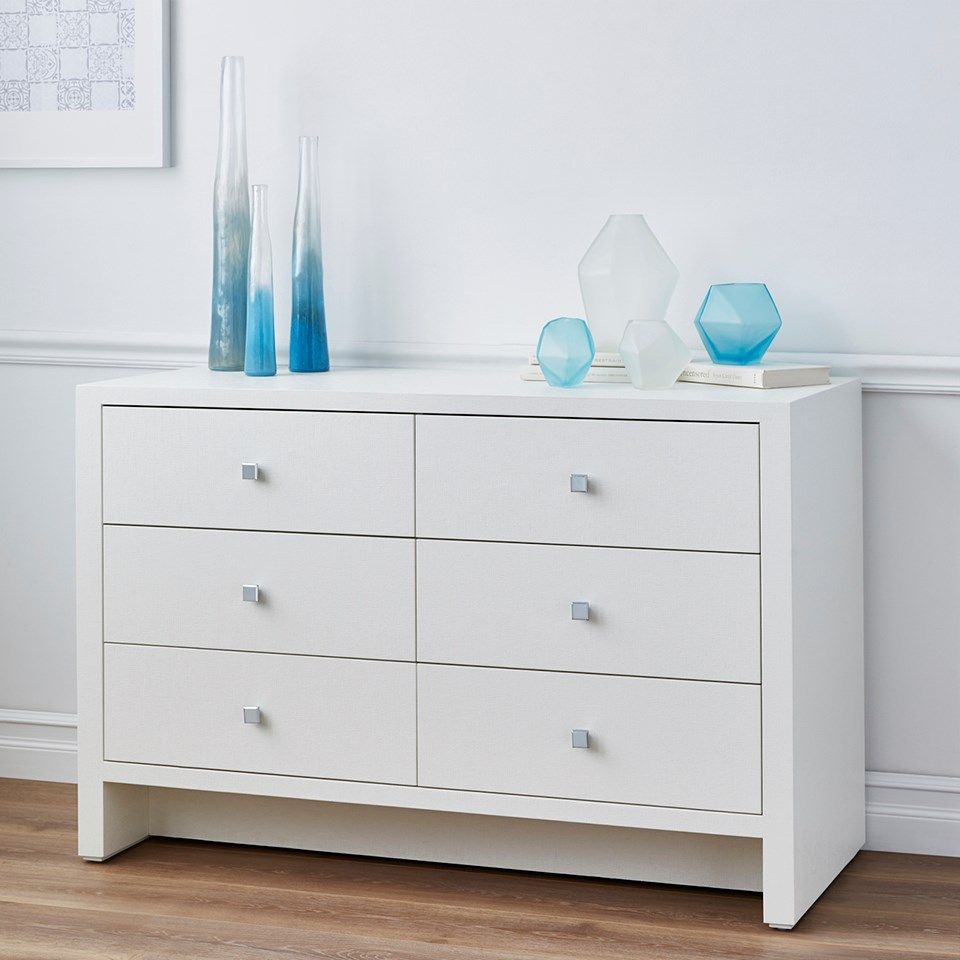 bungalow 5 morgan 6 drawer chest white styled