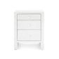 bungalow 5 morgan 3 drawer bedside table white