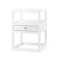 bungalow 5 newport one drawer side table angle