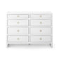bungalow 5 newton large 8 drawer chest white