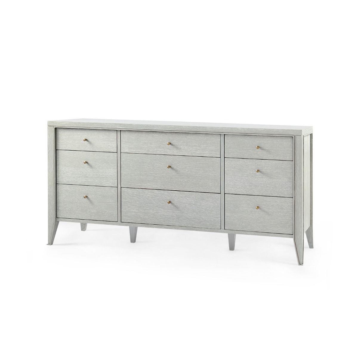 bungalow 5 paola extra large 9 drawer dresser gray angle