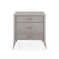 bungalow 5 paulina 3 drawer side table gray front