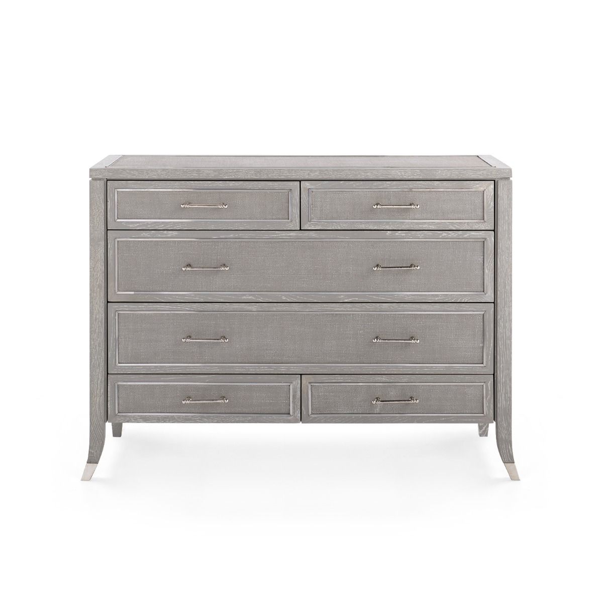 bungalow 5 paulina large 6 drawer gray front