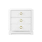 bungalow 5 pavel three drawer side table white