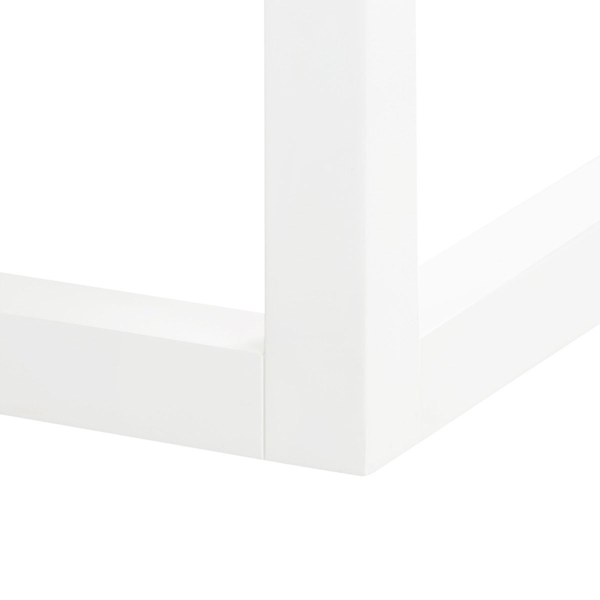Polo 1 Drawer Side Table Grasscloth and White Lacquer