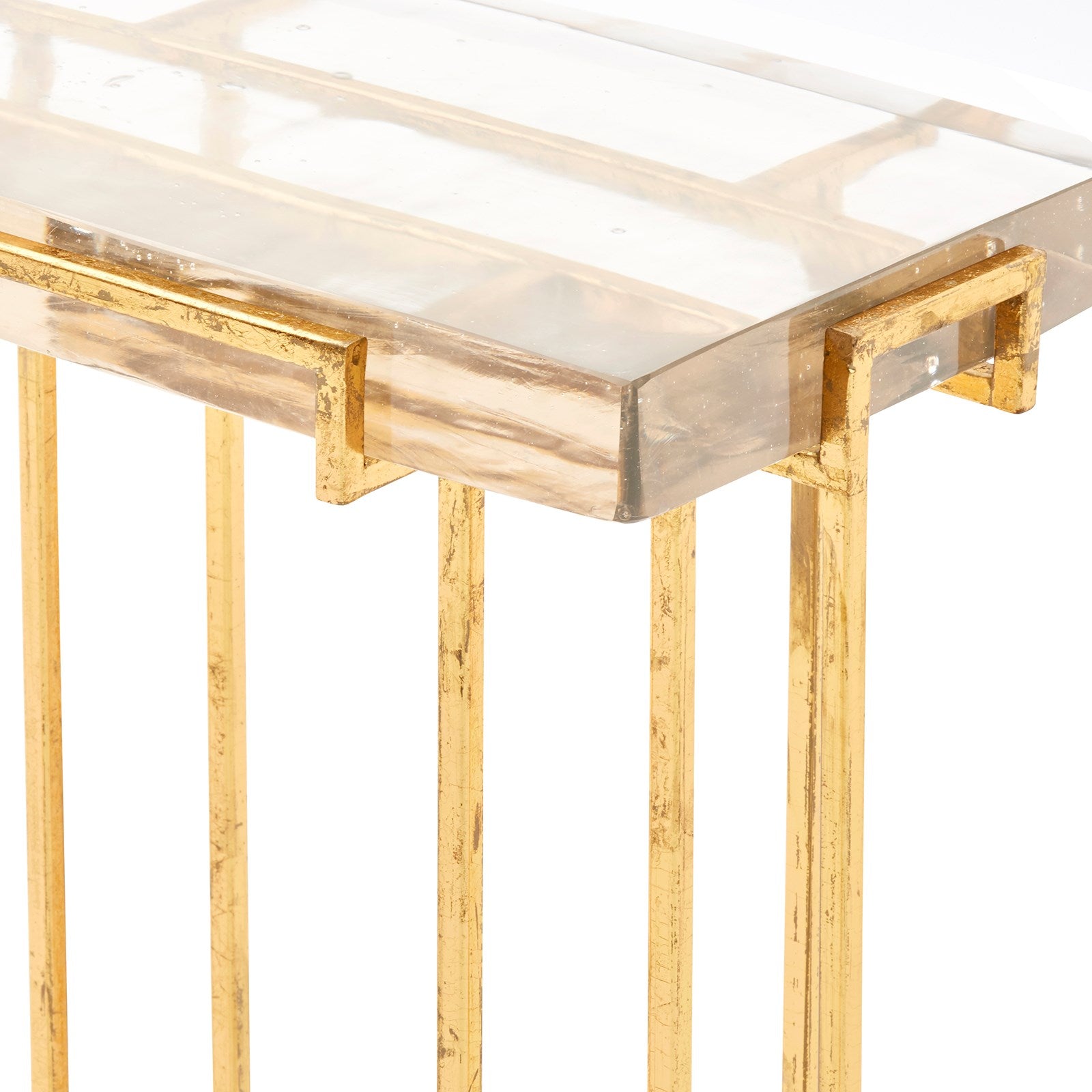 bungalow 5 prism side table gold top