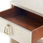 bungalow 5 stanford one drawer side table blanched oak drawer open