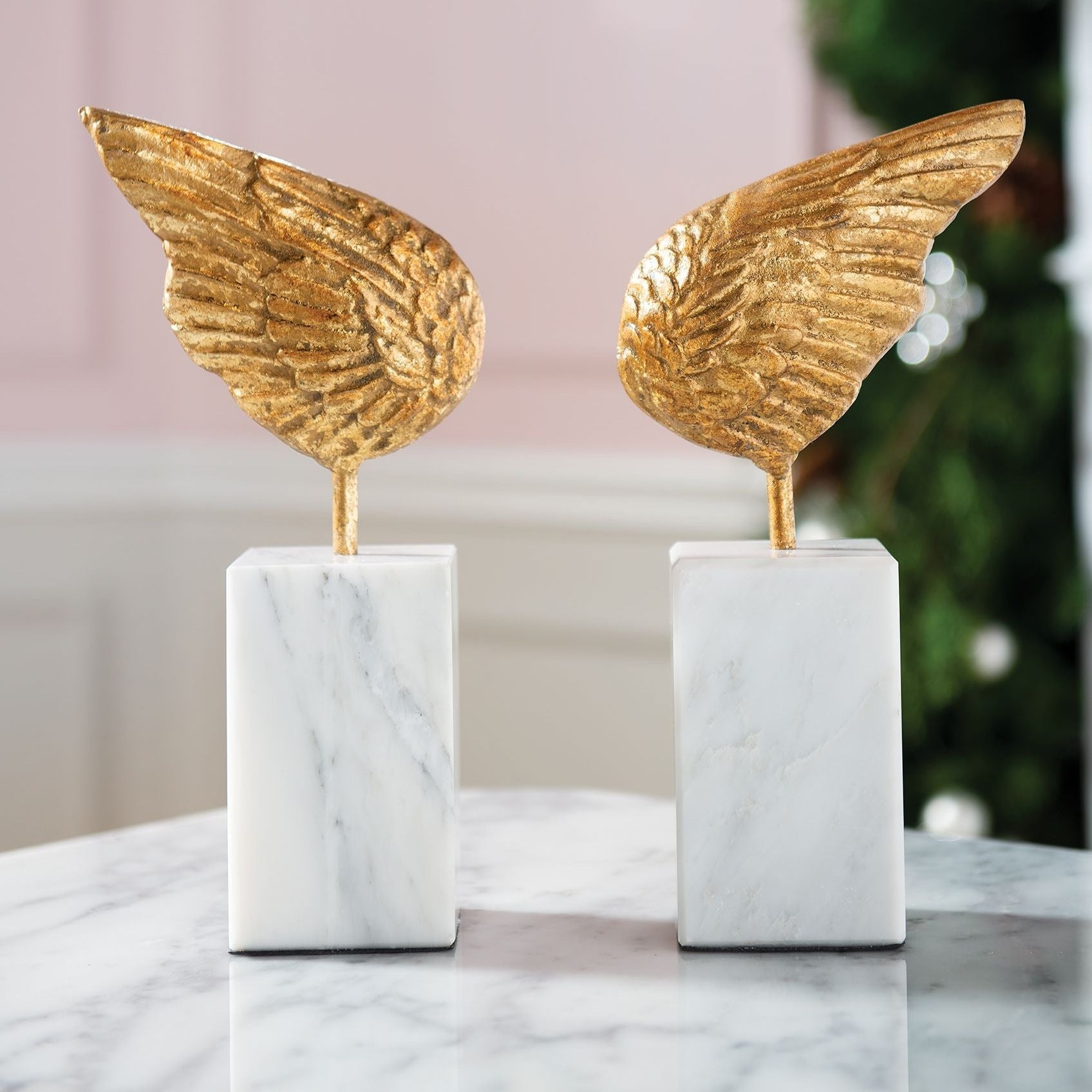 bungalow 5 wings statue gold styled photo