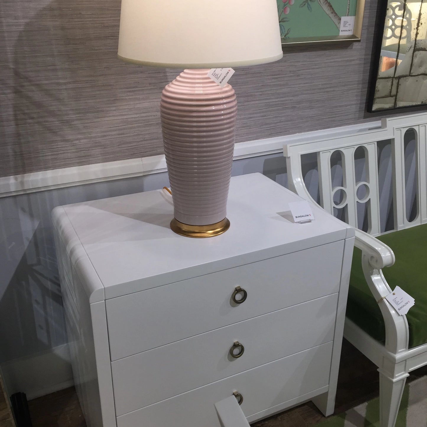 bungalow 5 bryant side table white showroom