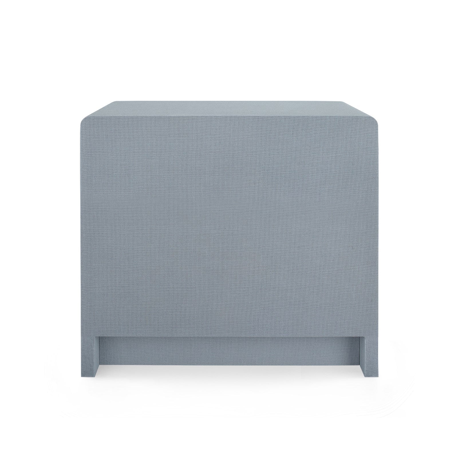 bungalow five bryant linen 3 drawer side table gray back